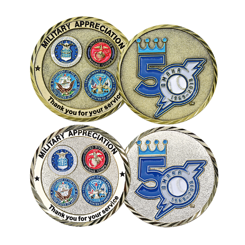 Custom solid brass navy military challenge coins