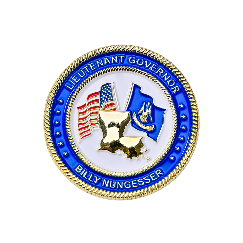 Metal american flag challenge coin custom factory