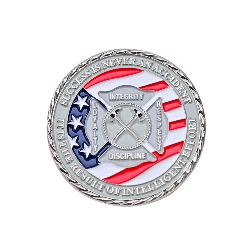 Oblique line edge commemorative coin custom supplier