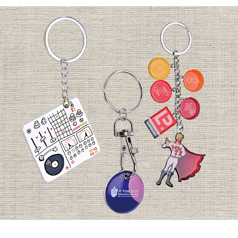 Custom printing fox keychain factory